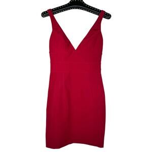 Maria Bianca Nero Red Bodycon Sleeveless Cocktail Dress Small NWOT